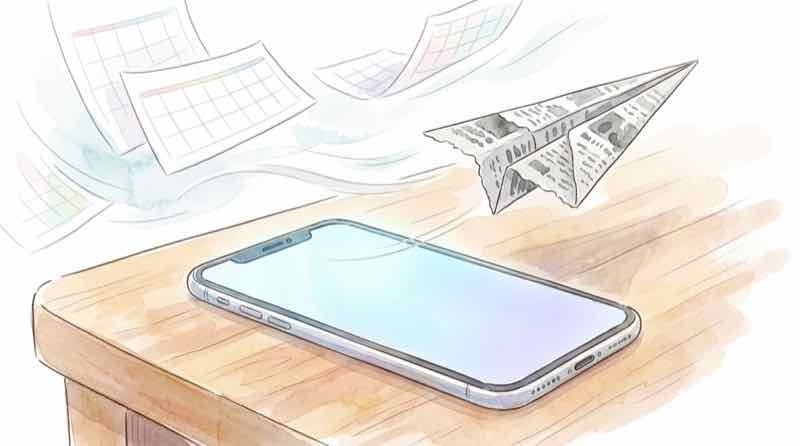 iPhone18発売日はいつ?驚く女性とスマホ画面のイメージ