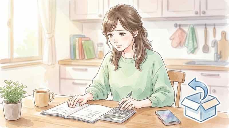 キャリアの返却プログラムを確認する女性のイメージ