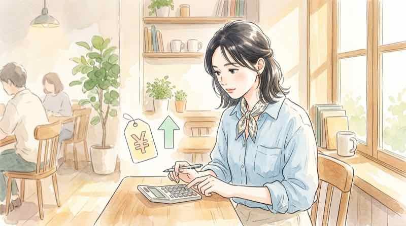 iPhone18の値段を確認する女性のイメージ