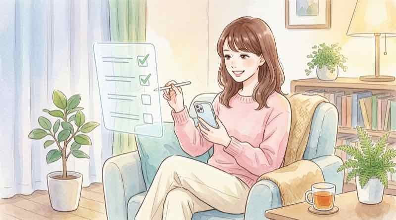 iPhone18への買い替えを考える女性のイメージ