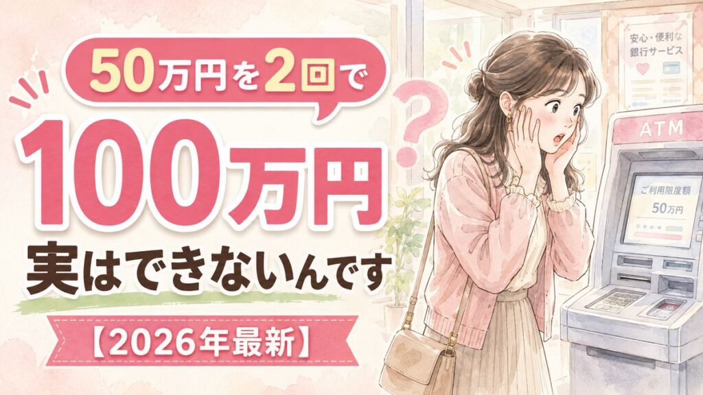 ゆうちょATMで50万円以上おろす方法に悩み通帳とキャッシュカードを手に考える女性