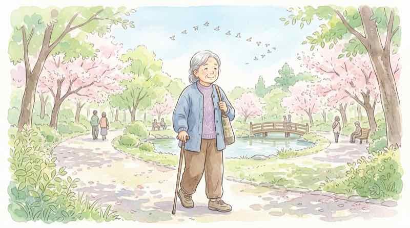 長期治療でも安心して過ごす高齢者の穏やかな表情