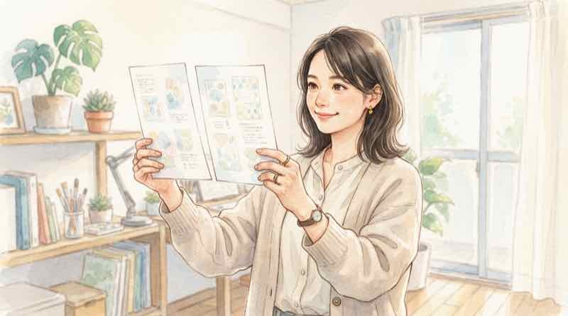 公式サイトと個人サイトの情報を見比べる女性、九州ふっこう応援割の情報の確かめ方