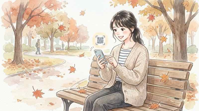 povo併用や設定変更でスマホ対策をする女性のイメージ