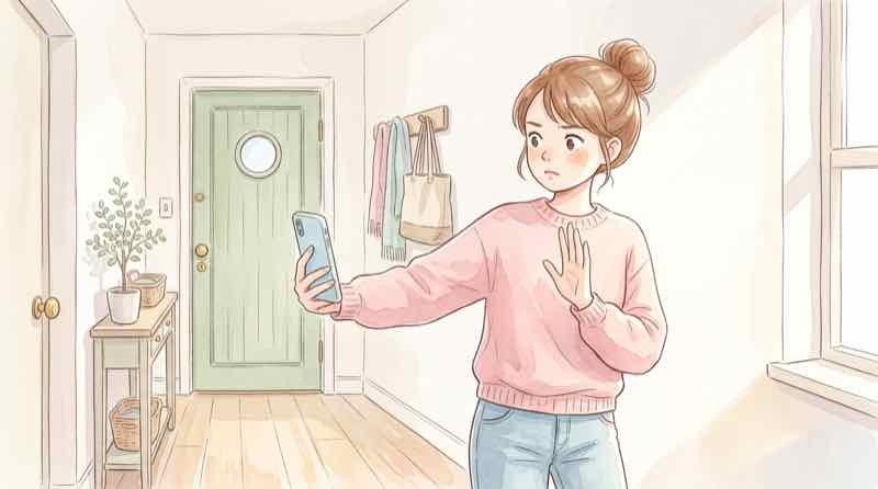 年金支給日を狙う詐欺電話に注意する様子