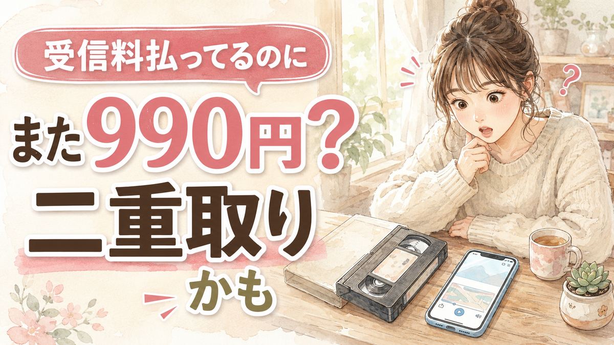 NHKオンデマンド受信料払ってるのに驚く女性の表情