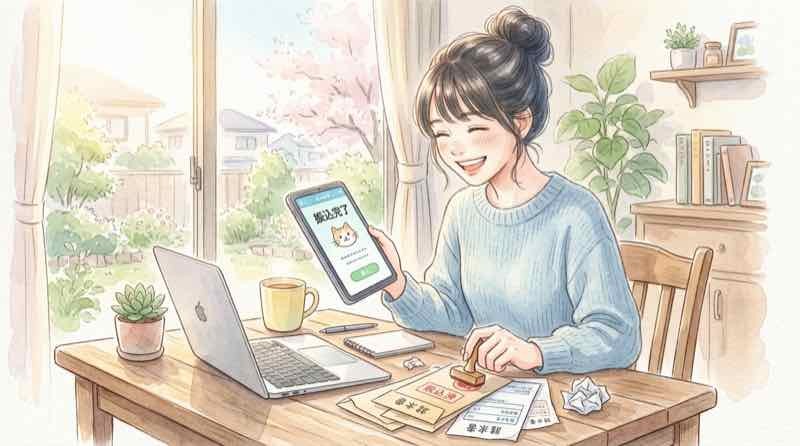 カレンダーを見ながら施行時期を確認する女性