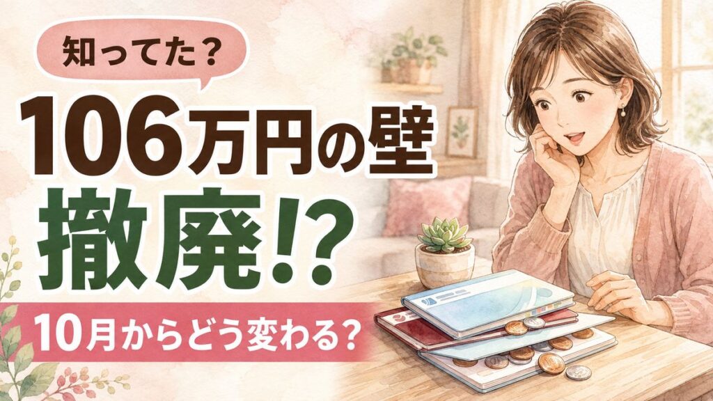 106万円の壁 撤廃 2026年10月から週20時間で悩む女性のイメージ