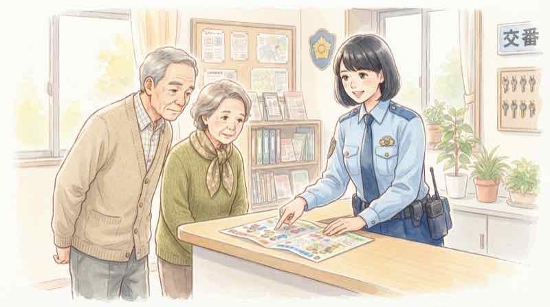 生活安全課 仕事内容を示す防犯相談窓口のイメージ