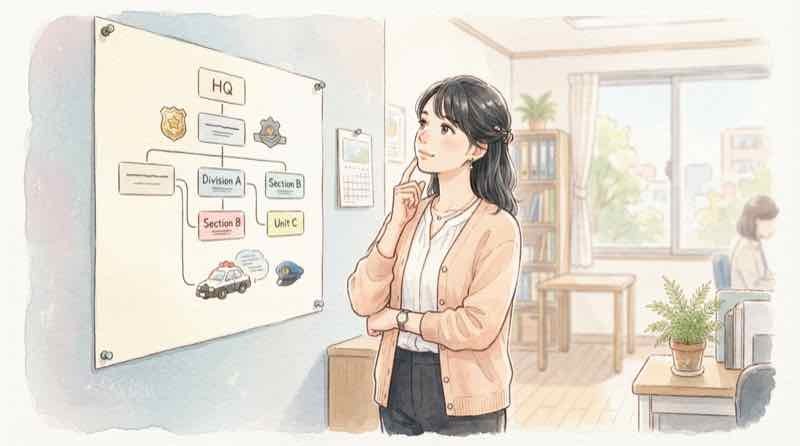 生活安全課 刑事課 違いを整理した警察署のイメージ