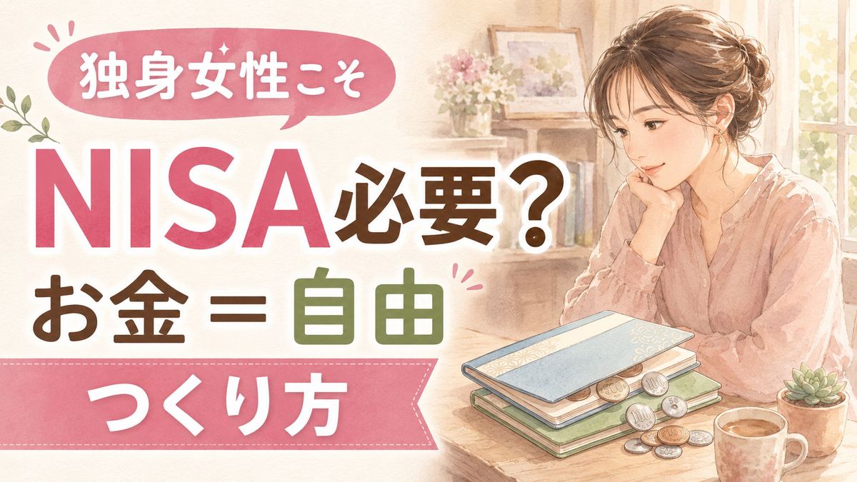 独身女性NISAで人生の選択肢を広げる40代女性のイメージ