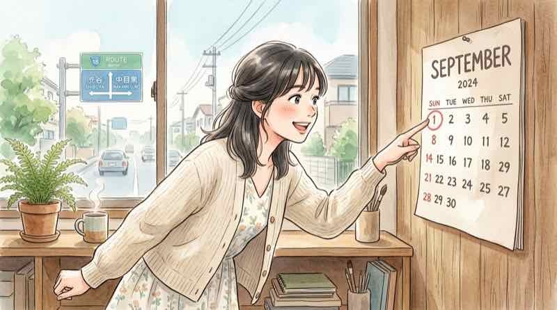 生活道路30km/hはいつから9月1日の変更点を確認する女性