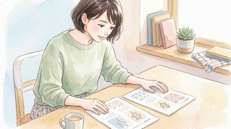 生活道路30km/hの変更点と変更されない点を比較する女性