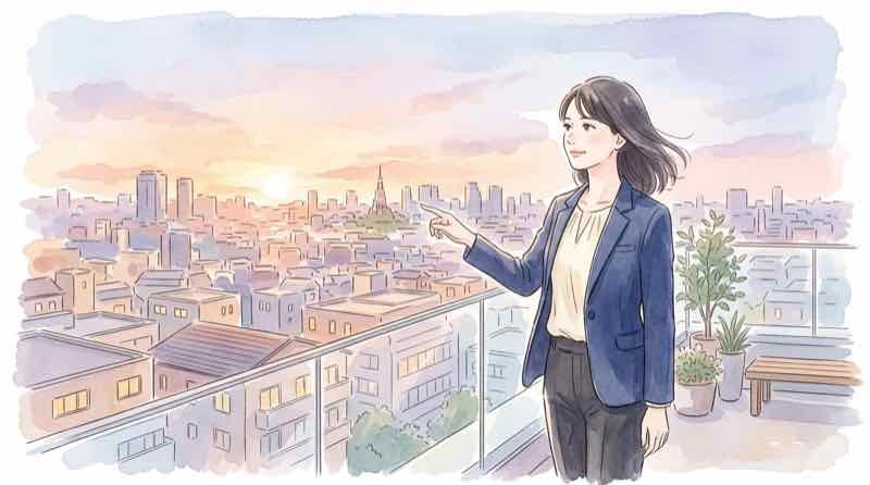 商社 目利き力を身につけたベテラン社員のイメージ