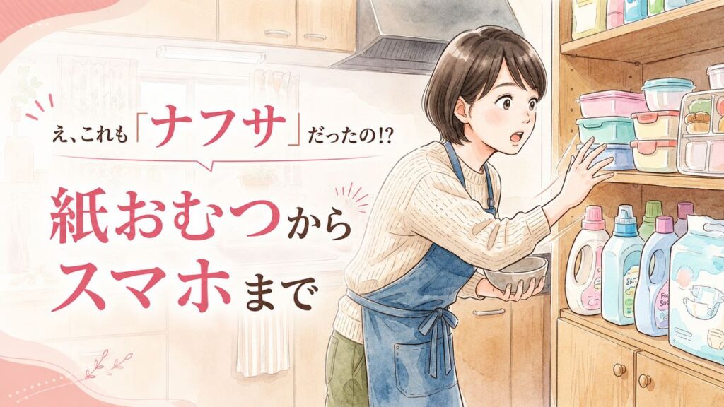 ナフサ不足で変わる暮らし、プラスチック製品と食品包装が並ぶキッチンの様子