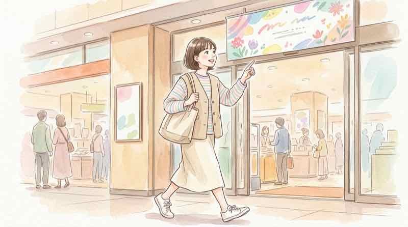 24時間テレビチャリTシャツの購入場所を探す女性