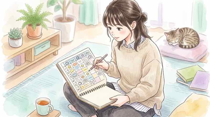 24時間テレビ2026全体のタイムテーブルを確認する女性