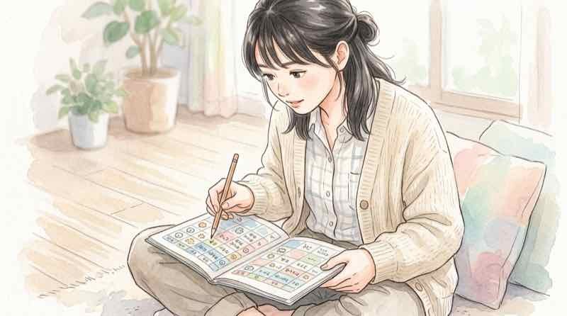 24時間テレビ2026全体のタイムテーブルを確認する女性