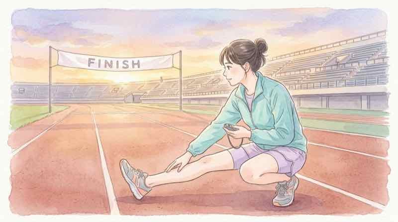 星野真里のチャリティーマラソンのスタート時刻を調べる様子