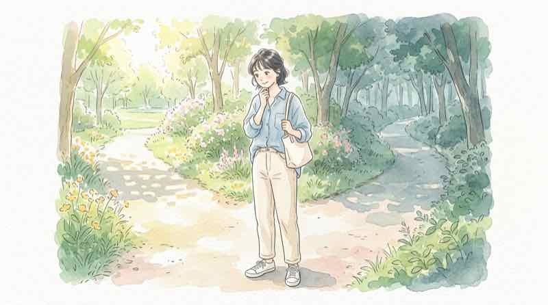 VIVANT野崎が敵か味方か考える女性のイラスト