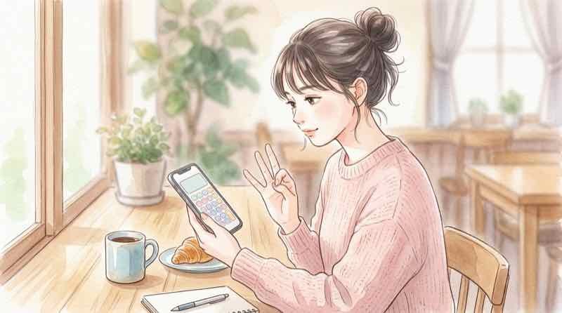 1567キャラクターの投票対象数を確認する女性