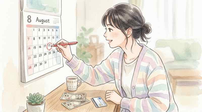 2026年8月17日のゆうちょATM上限ルール変更を表すカレンダーと現金のイメージ