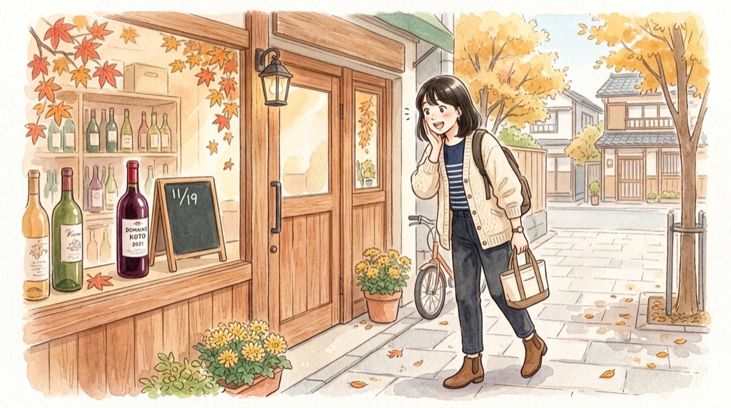ボジョレーヌーボー2026の解禁日と早期到着について疑問を持つ女性のイラスト
