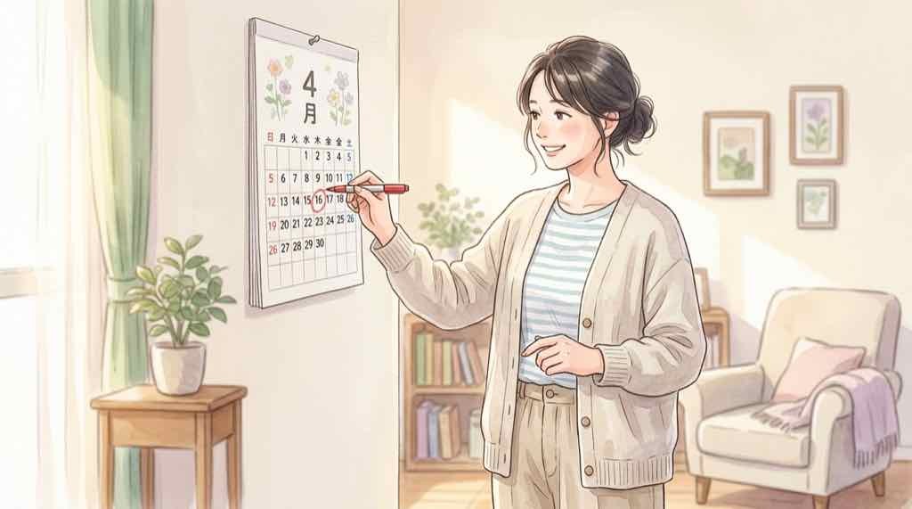 為替レートのニュースを見る女性の様子