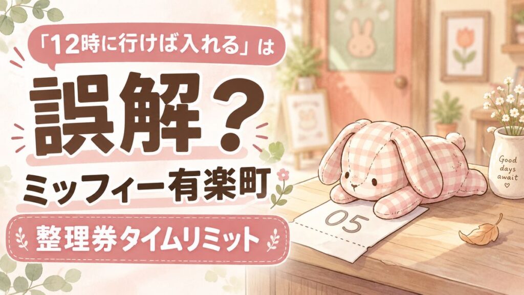 ミッフィー有楽町予約の疑問に答えるちこのイラスト