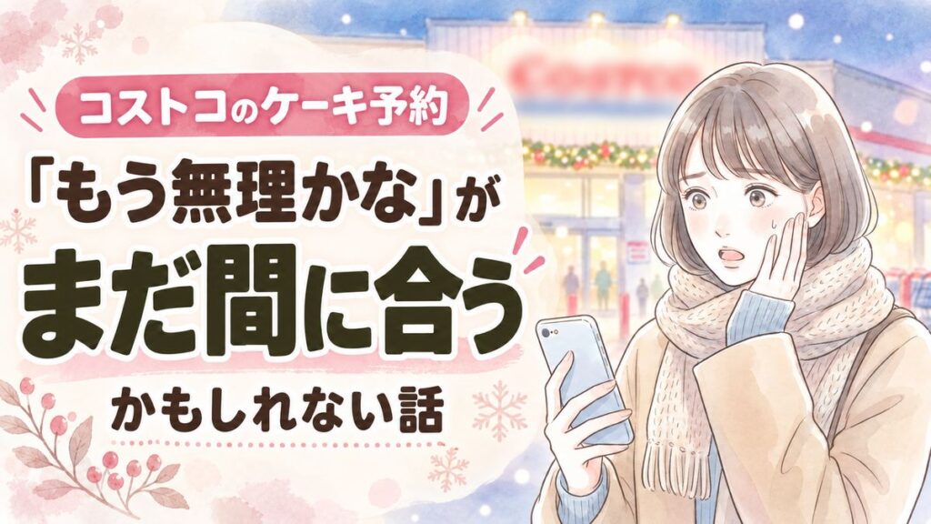 コストコ ケーキ 予約 何日前の疑問に答えるイラスト