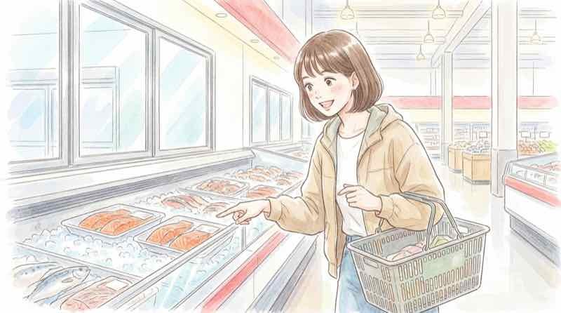 コストコセール9月14日限定サーモンと赤海老の海鮮売り場
