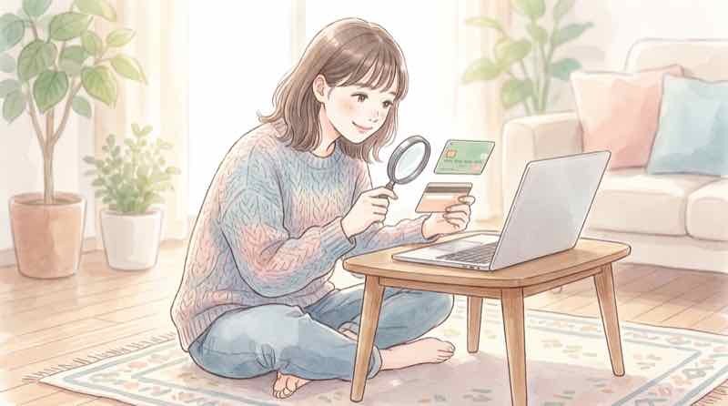 dカード セゾンカード 年会費 未利用手数料を確認する様子