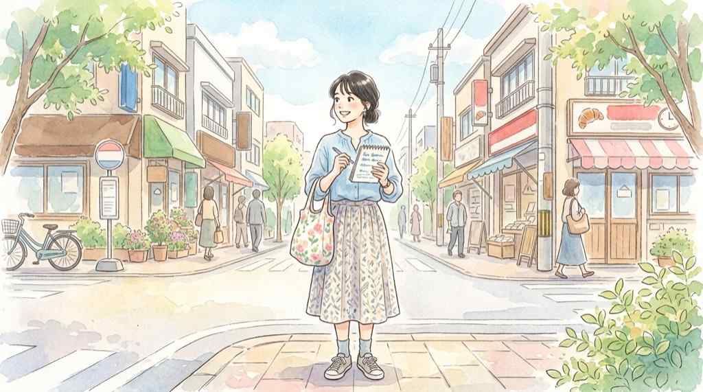 Disney IDOL ON STAGE Happyくじ取扱店舗セブンイレブンやイトーヨーカドーを地図で確認する女性