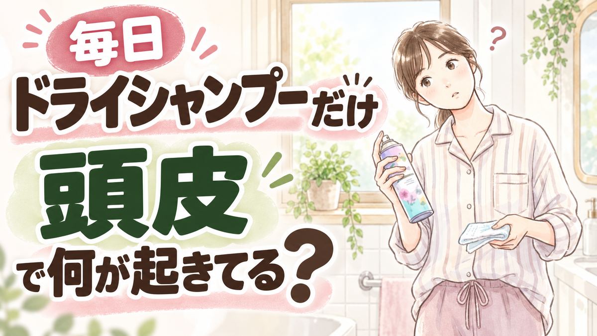 ドライシャンプー 毎日の使い方に悩みスプレーとシートを見比べて考える女性