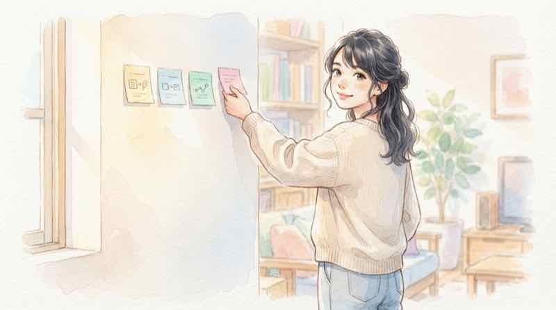 美志 倒産の時系列を確認する女性、事業停止と破産手続開始決定の日付を並べて見るイメージ