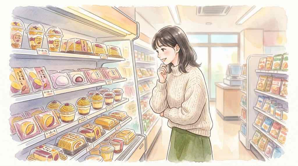 ファミマ おいも収穫祭2026がスタートした店頭のさつまいもスイーツ棚