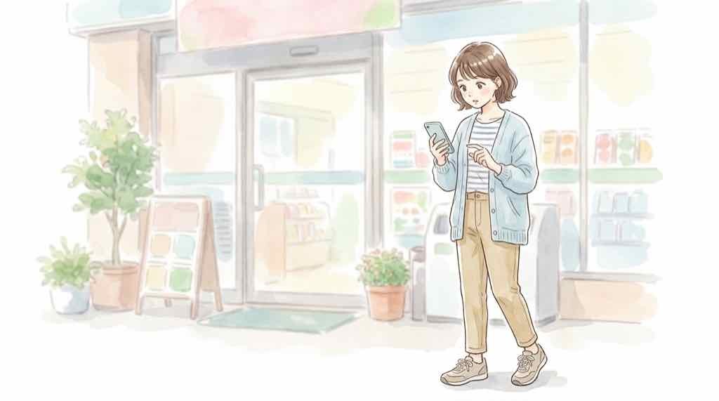ファミマ おいも マスコットぬいぐるみを予約するスマートフォン操作の様子