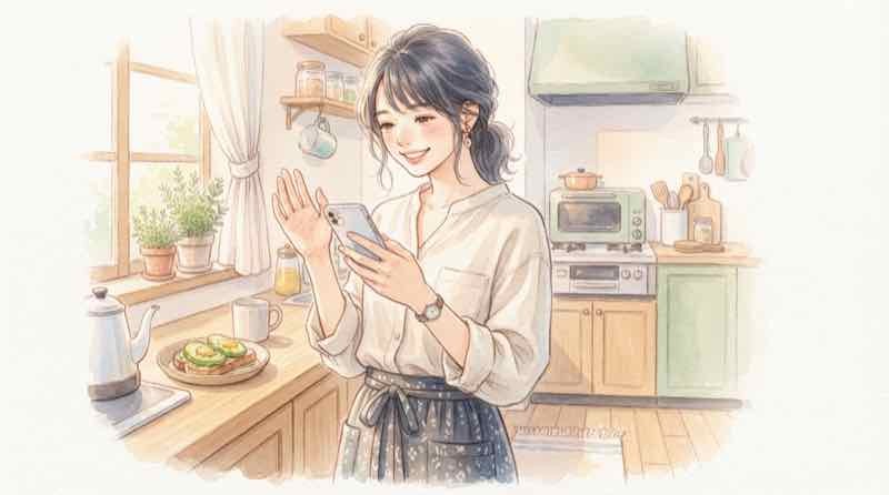ファミペイ 倒産の影響で使えなくなるか確認して安心する女性のイメージ