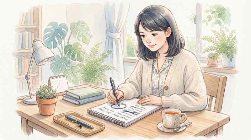 便潜血検査2日法の採便容器2本を見比べて考える女性