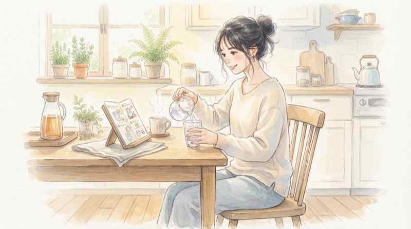 便潜血検査の再検査ではなく大腸カメラの予約を調べる女性