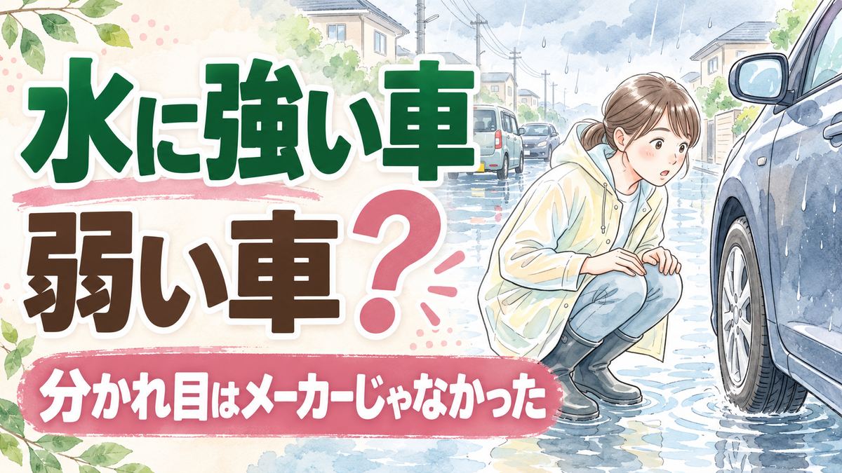 水害に強い車メーカーはどこかを考える女性のイメージ