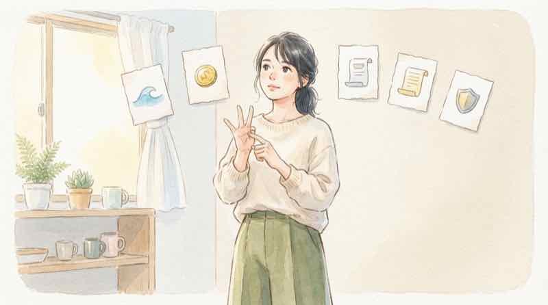 外貨預金の為替手数料と税金とペイオフ対象外を指折り数える女性