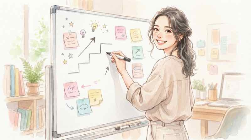 2026年10月のふるさと納税改正の変更点をノートにまとめる女性のイラスト