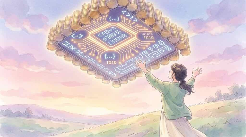 日立 GlobalLogic 1兆円買収を象徴するイラスト