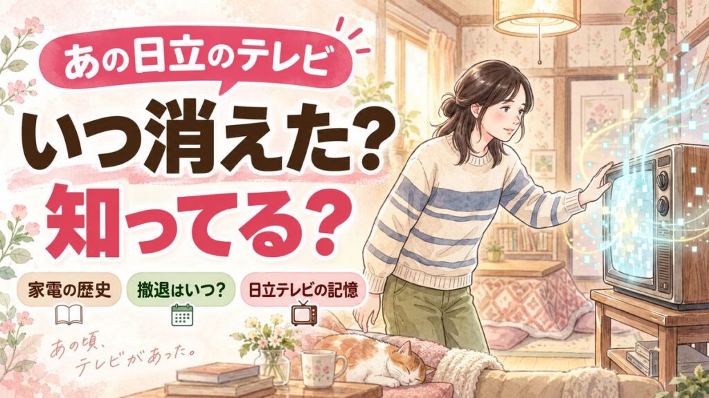 日立 テレビ撤退の歴史を振り返るイラスト