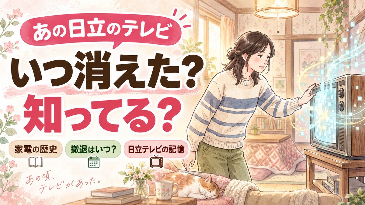 日立 テレビ撤退の歴史を振り返るイラスト