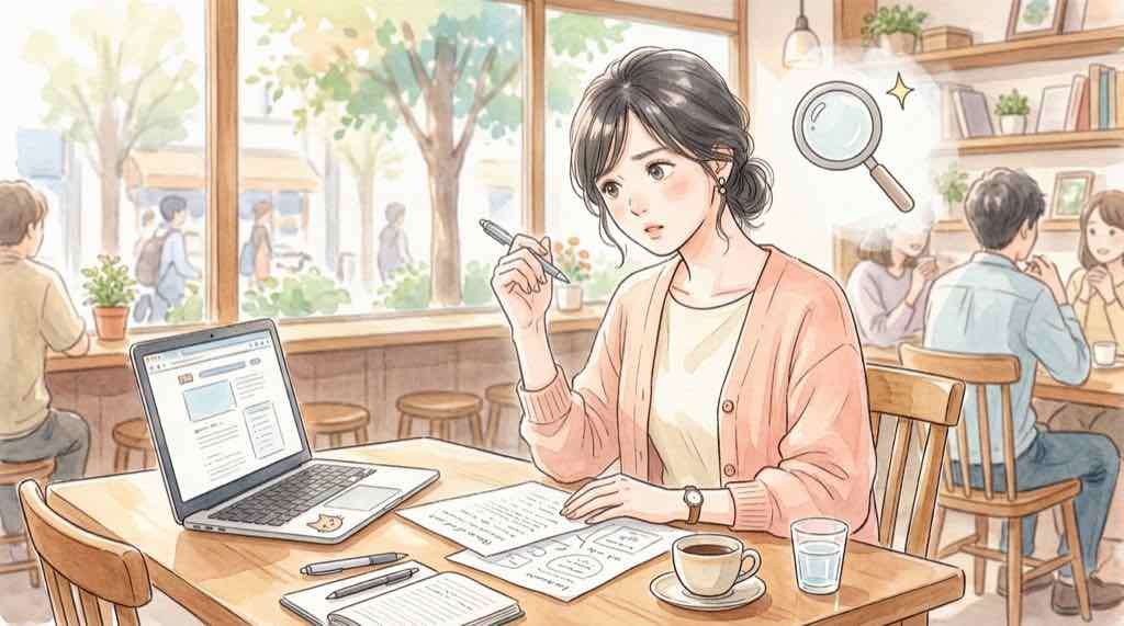 7873億円赤字のニュースを見て驚く女性のイラスト