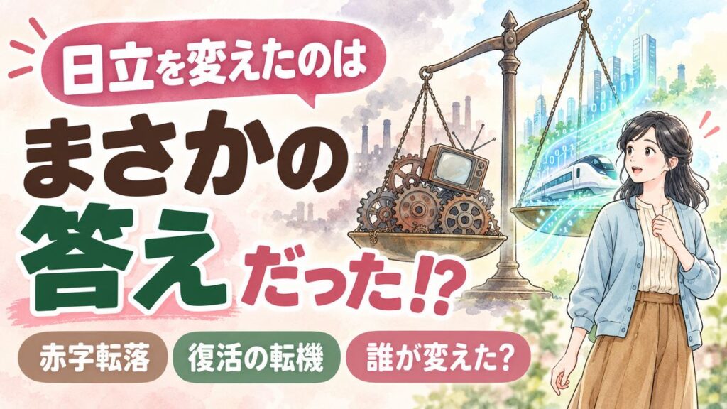 日立製作所 経営改革を象徴する電機工場から都市インフラへの転換イラスト