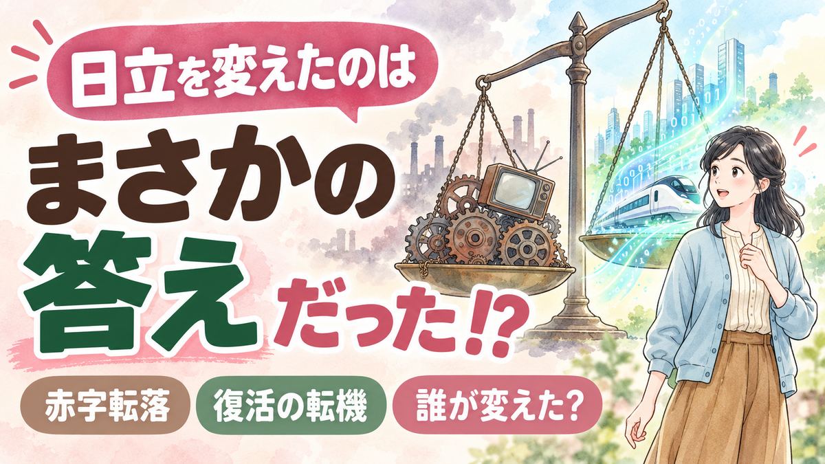 日立製作所 経営改革を象徴する電機工場から都市インフラへの転換イラスト