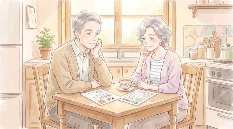 年金生活で住宅ローンの返済と生活費が重なる家計のイメージ